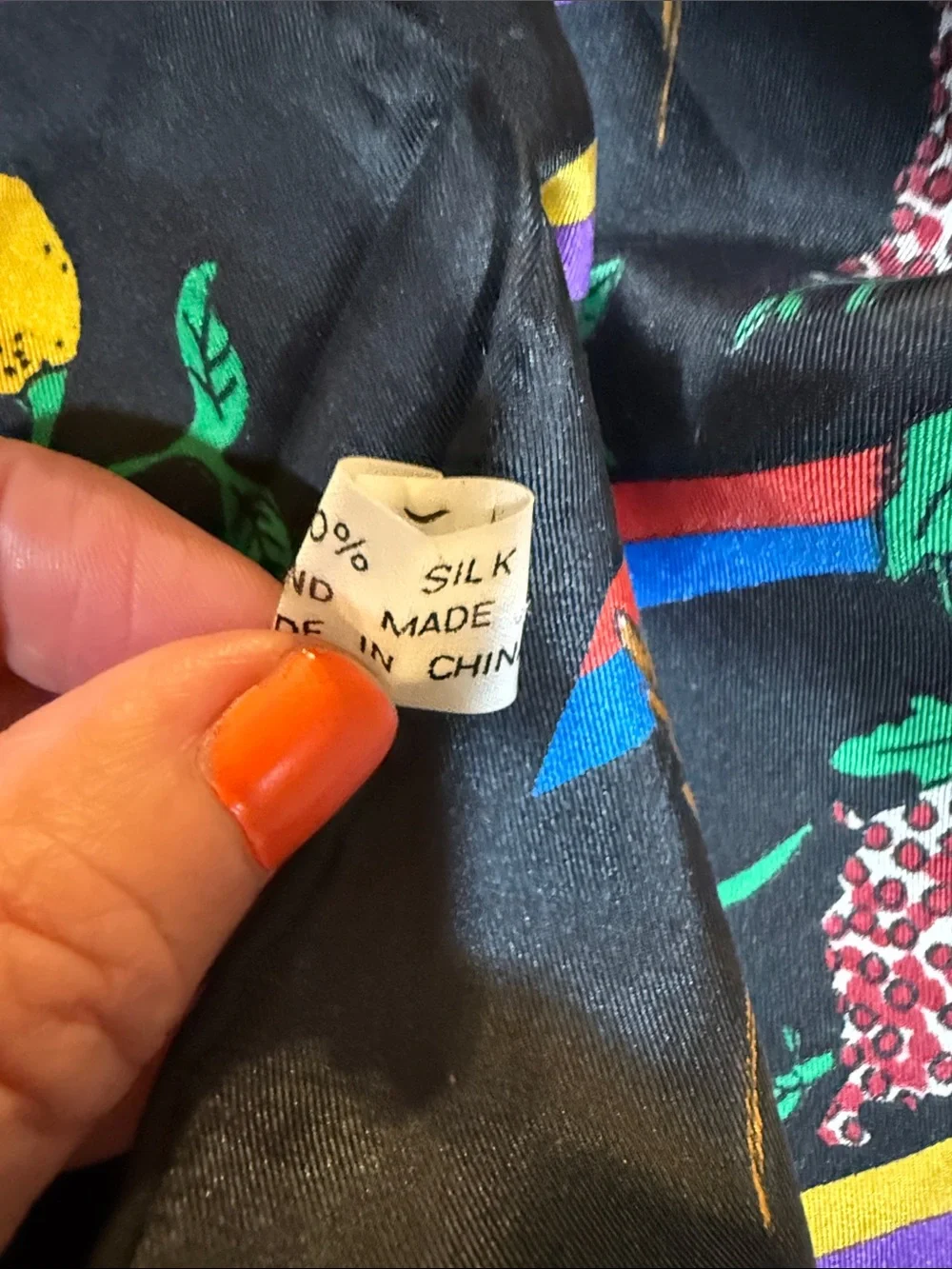 Nicole Miller Cocktail Print Silk Square Scarf